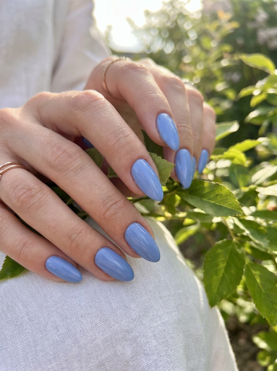 Cornflower Blue Nails